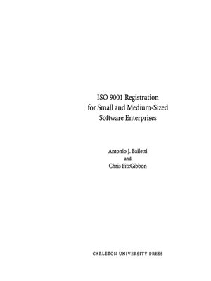 cover image of ISO 9001 Registration for Small and Medium-Sized Software Enterprises